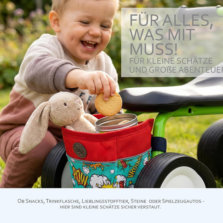 BambiniWelt by Rafael K. Rahmentasche für Kinder – für Laufrad, Dreirad &amp; Rutschfahrzeuge – kompatib