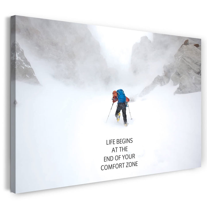 Leinwand (80x60cm): Spruch Das Leben ist kein Zuckerschlecken Zitate Sprüche Qu 80x60 cm, 80x60 cm