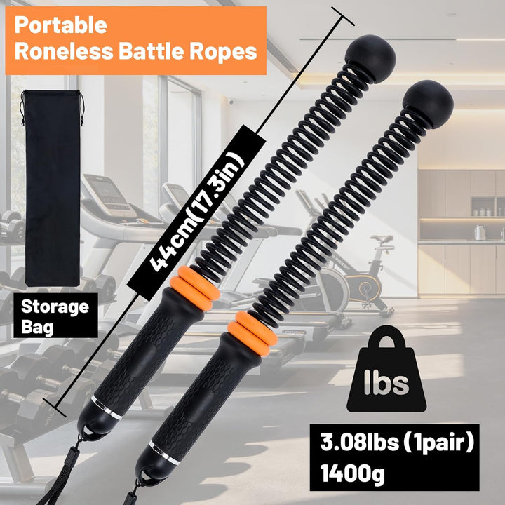 Weighted Battle Rope Without Rope 2 Pack Quiet Adjustable Ropeless Battle Ropes for full Body Traini