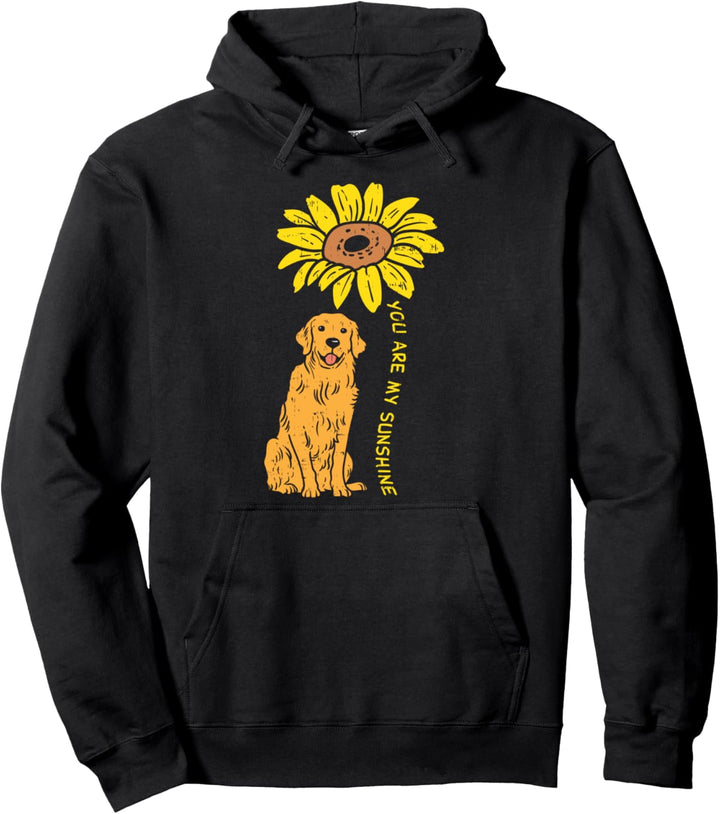Sunflower Sunshine Golden Retriever Pet Dog Girls Women Gift Pullover Hoodie