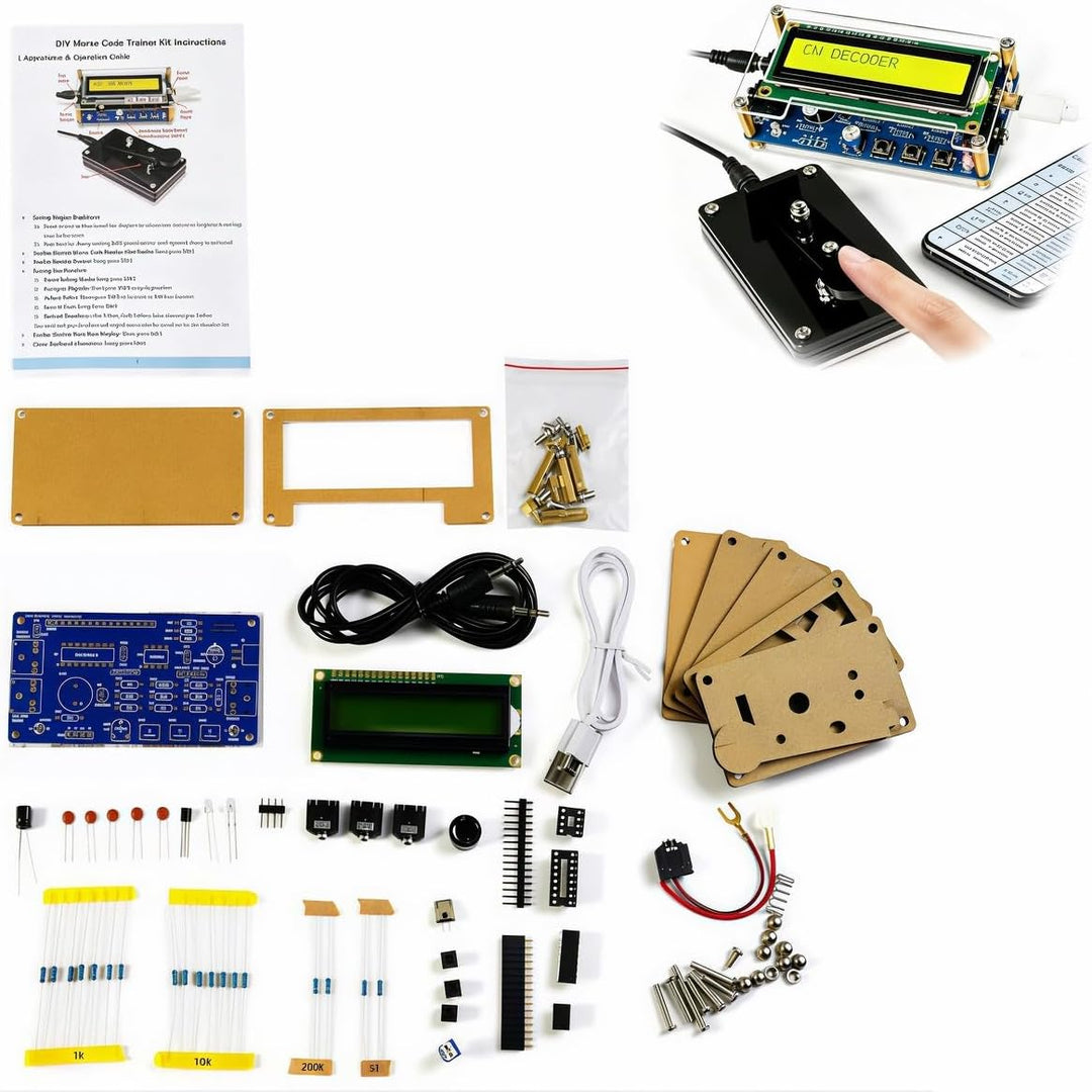 DIY Morsecode Lötbausatz, Morse Code Trainer Kit, Elektro Bausatz Löten mit Komponenten, Leiterplatt
