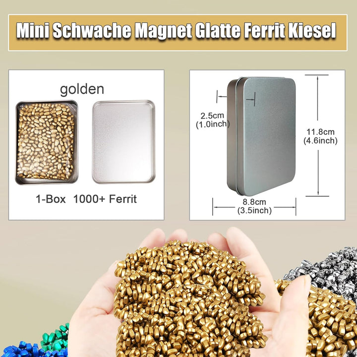 YANZHE Magnetsteine Stresskiller - Ungefähr 1000 Stück Premium Mini-Magnetkugeln als Anti-Stress Spi