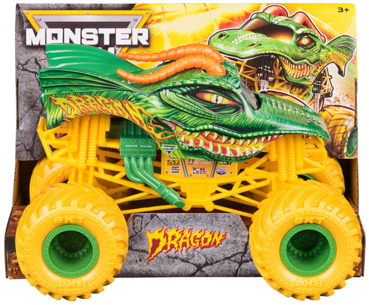 Monster Jam, Official Dragon Monster Truck, Collector Die-Cast Vehicle, 1:24 Scale, Kids Toys for Bo