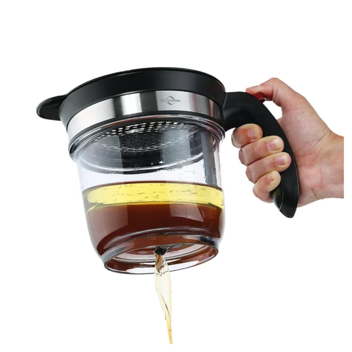 Küchenprofi Fett-Trennkanne Comfort | Kunststoff, Edelstahl | Fetttrennkanne 1 Liter | Fetttrenner f