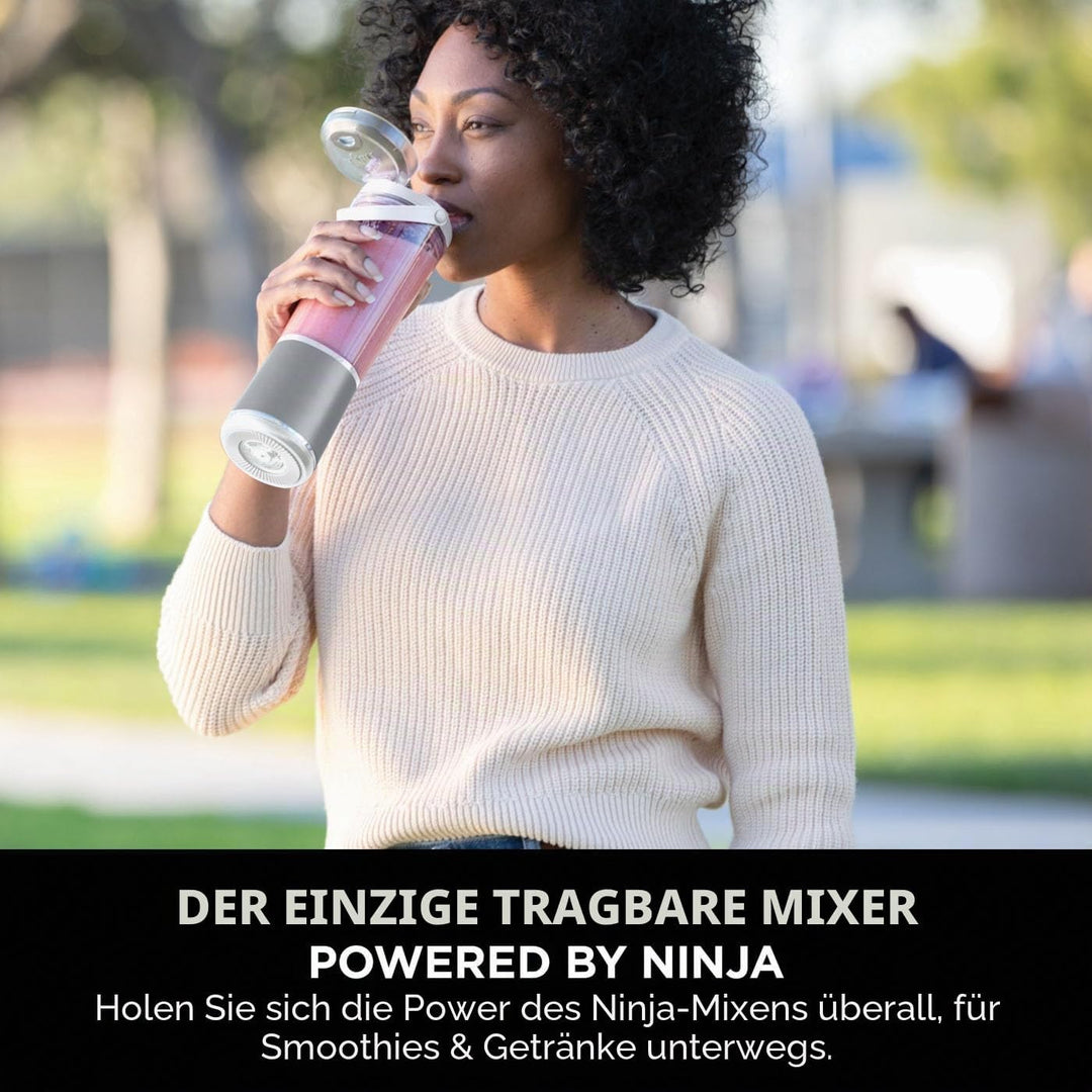 Ninja Blast BC151UKWH Tragbarer Mixer, 530 ml, auslaufsicherer Deckel und Trinkauslauf, leistungssta