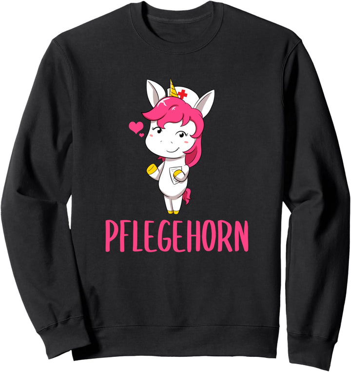 Pflegehorn Einhorn Pfleger Krankenschwester Krankenpflegerin Sweatshirt