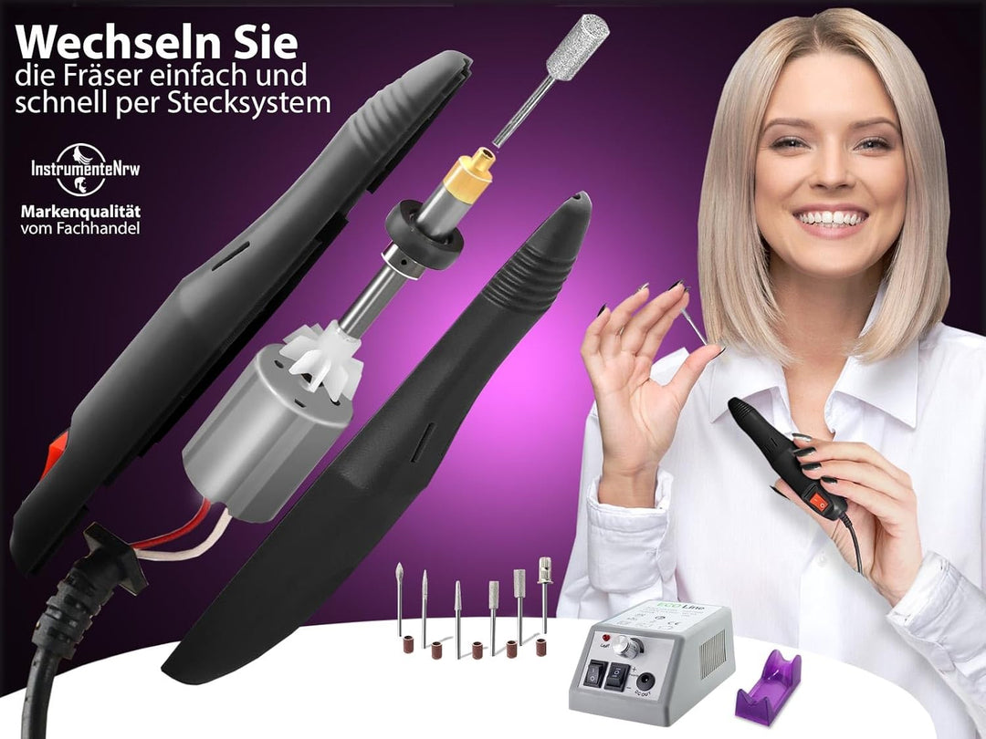 Elektrisches Fusspflegegerät mit Tasche Maniküre Pediküre Set mit Koffer