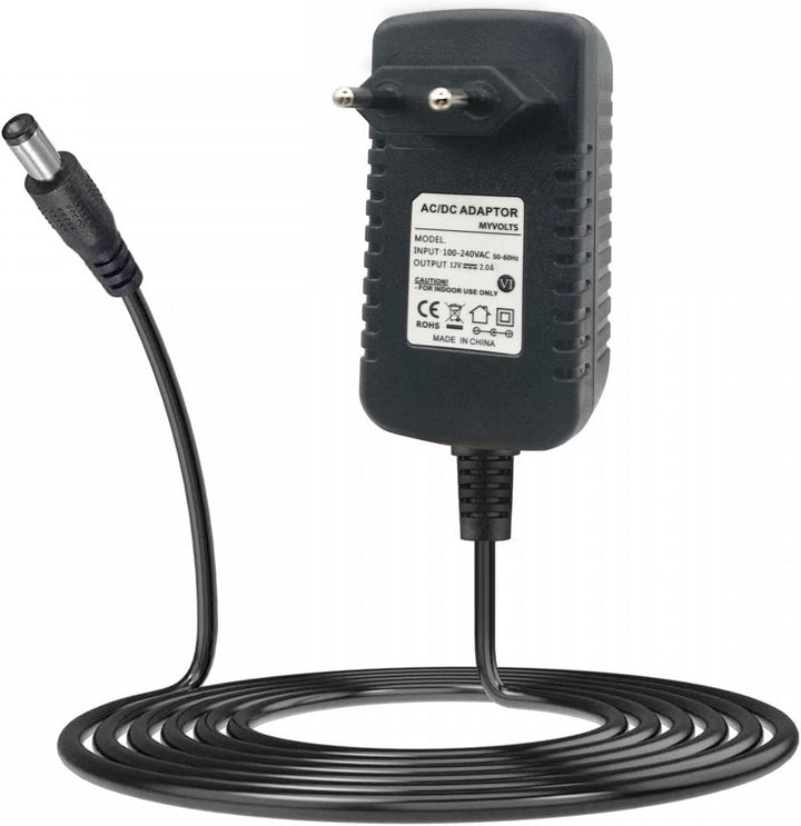 MyVolts 12V EU-Netzteil kompatibel mit Akai MPC Renaissance Controller - mit Verlängerungskabel und