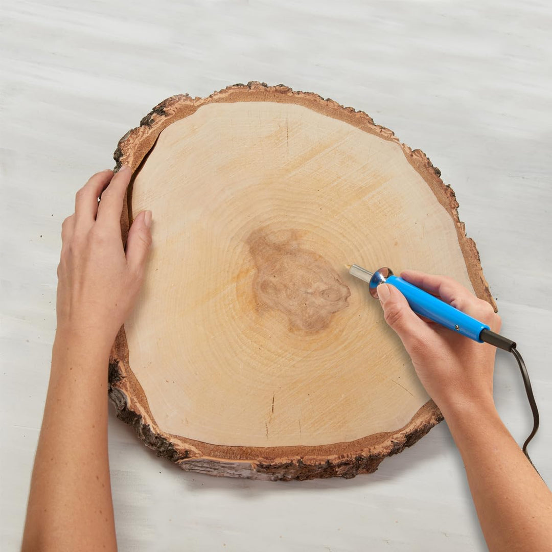 Grosse Holzscheibe in 40 cm (38-44cm) Durchmesser für DIY Basteln und Dekorieren - 1 Stück runde Bir