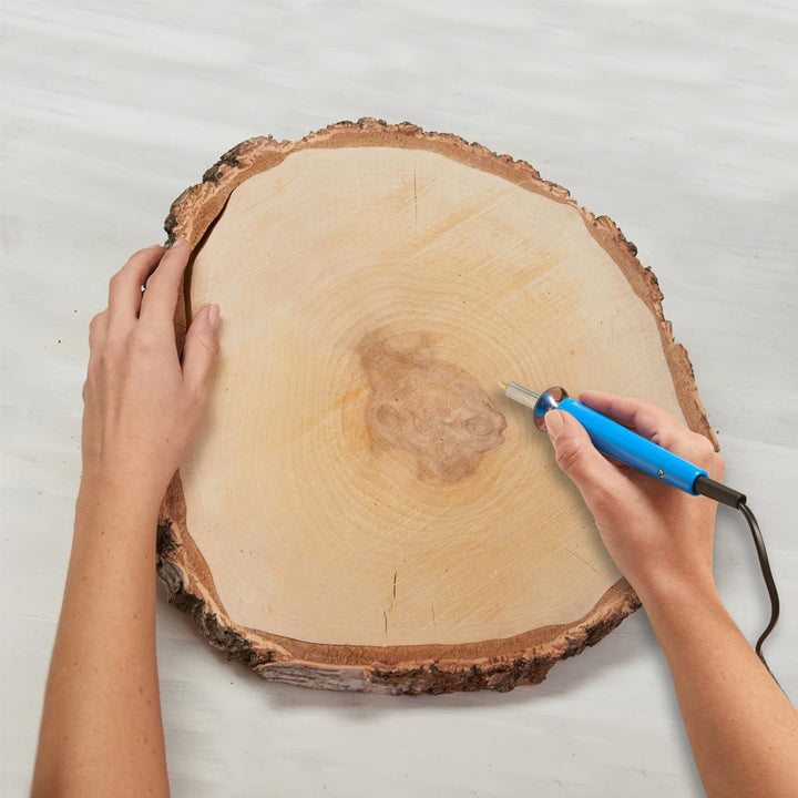 Grosse Holzscheibe in 40 cm (38-44cm) Durchmesser für DIY Basteln und Dekorieren - 1 Stück runde Bir