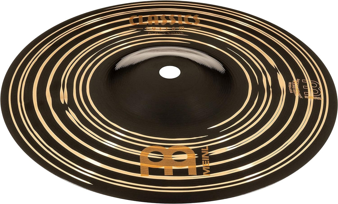 Meinl Cymbals Classics Custom Dark Splash 8 Zoll (Video) Schlagzeug Becken (20,32cm) B12 Bronze, Dun