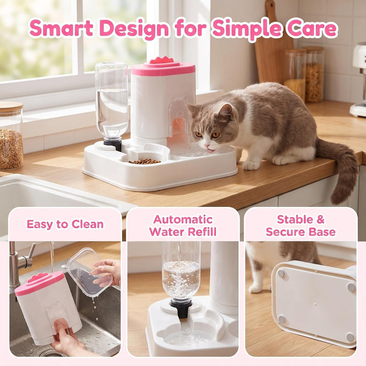 Automatischer Wasserspender für Katzen und Hunde, 2-in-1