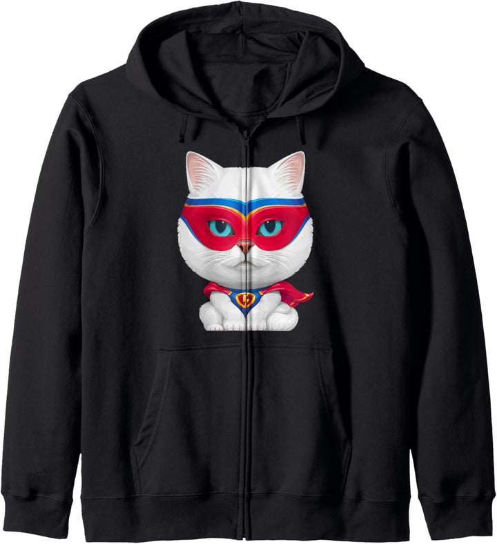 Superheld Katze Kapuzenjacke