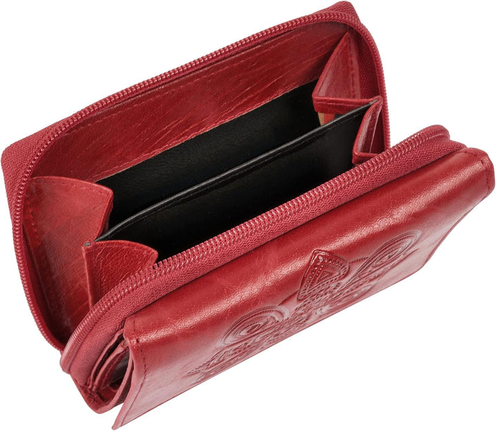 bruno banani Geldbörse Mandala Echt Leder rot Damen - 021644, Rot