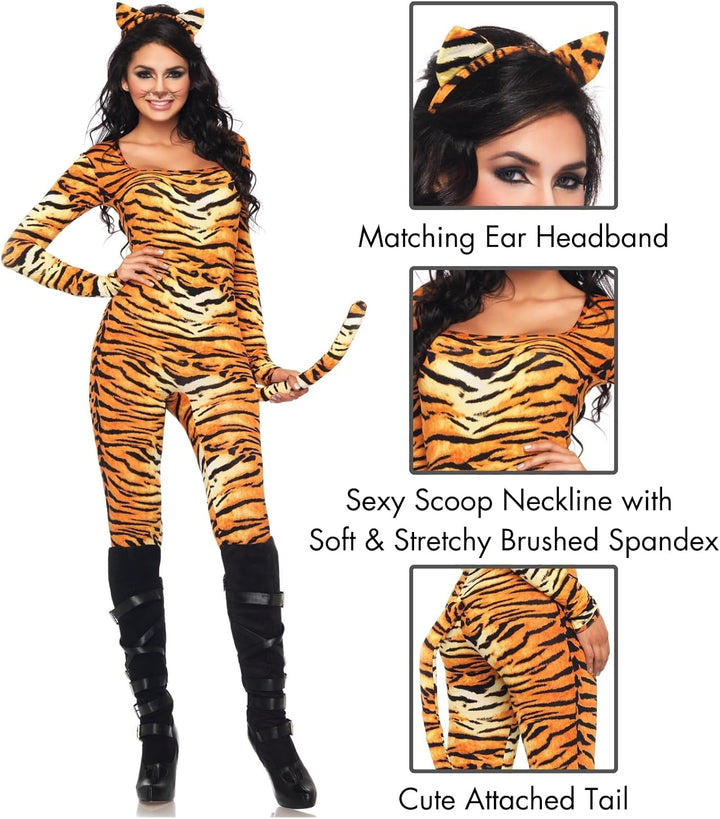 LEG AVENUE 83895 - Wild Tigress Kostüm Set, Grösse M/L, orange/schwarz Grösse: M/L (EUR 40-42), Grös