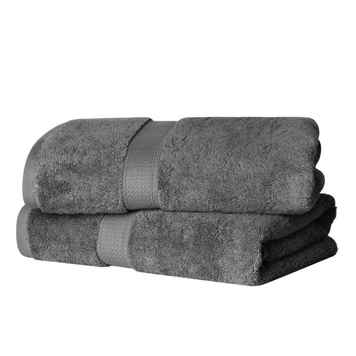 SUPERIOR Ägyptische Baumwolle Handtuch-Set, Dunkelgrau, 2PC Bath, 2, Dunkelgrau