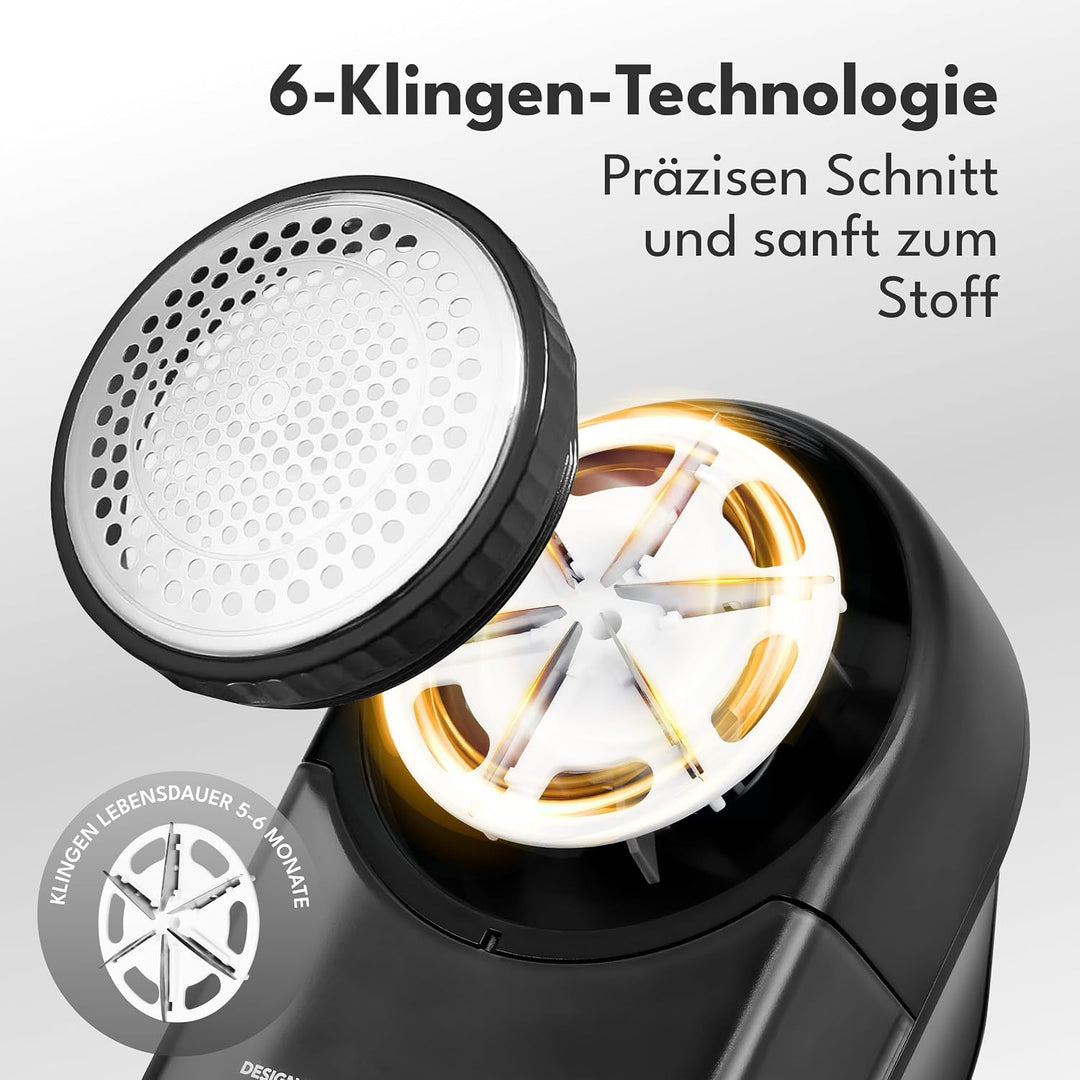 LEBENLANG Fusselrasierer Elektrisch 2000mAh - Inkl. LED Anzeige &amp; Reinigungspinsel I Bis zu 2h Laufz