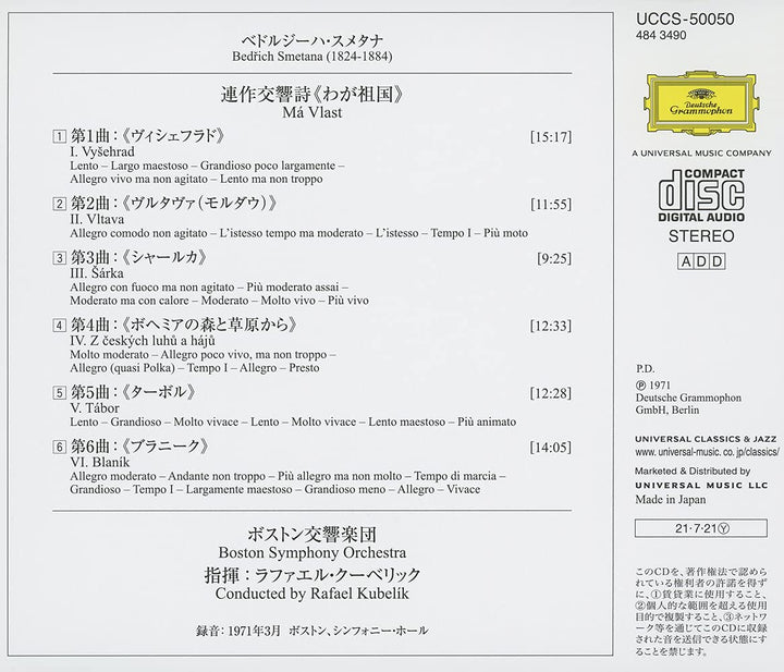Smetana: Ma Vlast, Audio-CD