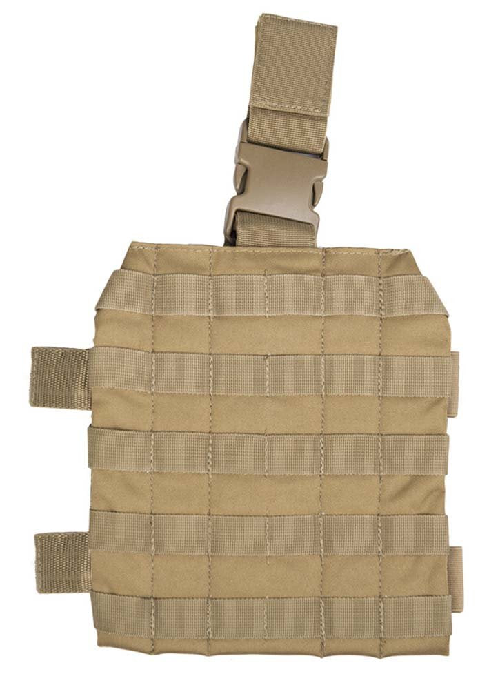 Miltec MOLLE Drop Leg Platform Tactical Leg Panel Gurtband Modulares System Coyote, Coyote
