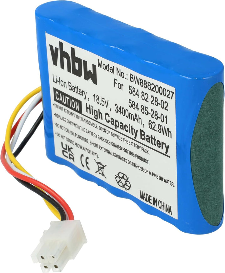 vhbw 1x Netzteil, 1x 3400 mAh Akku, 1x 5 m Niederspannungskabel kompatibel mit Husqvarna Automower 3