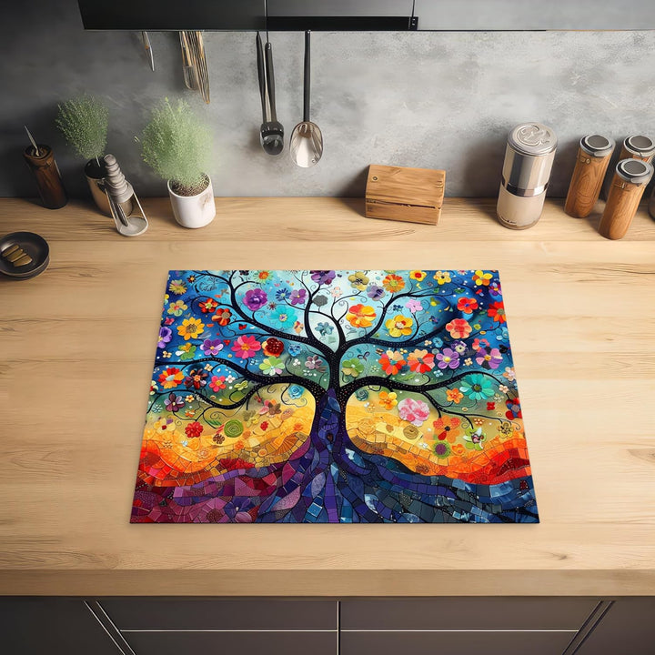 Herdabdeckplatte 59x52 cm Einteilig Küche Herdabdeckung Induktionsfeld Ceranfeld Herdabdeckplatten V