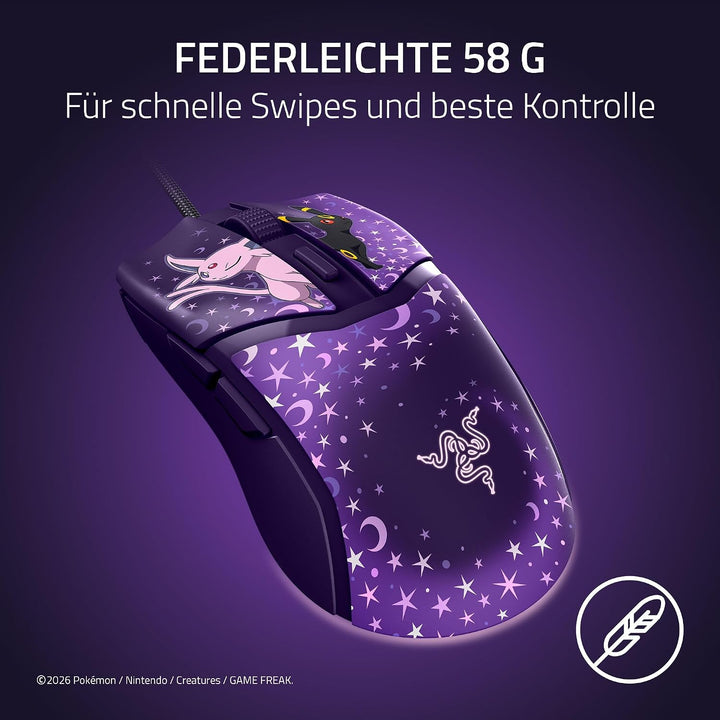 Razer Cobra Pokémon Espeon &amp; Umbreon Edition - Leichte kabelgebundene Gaming-Maus mit Chroma RGB - 5