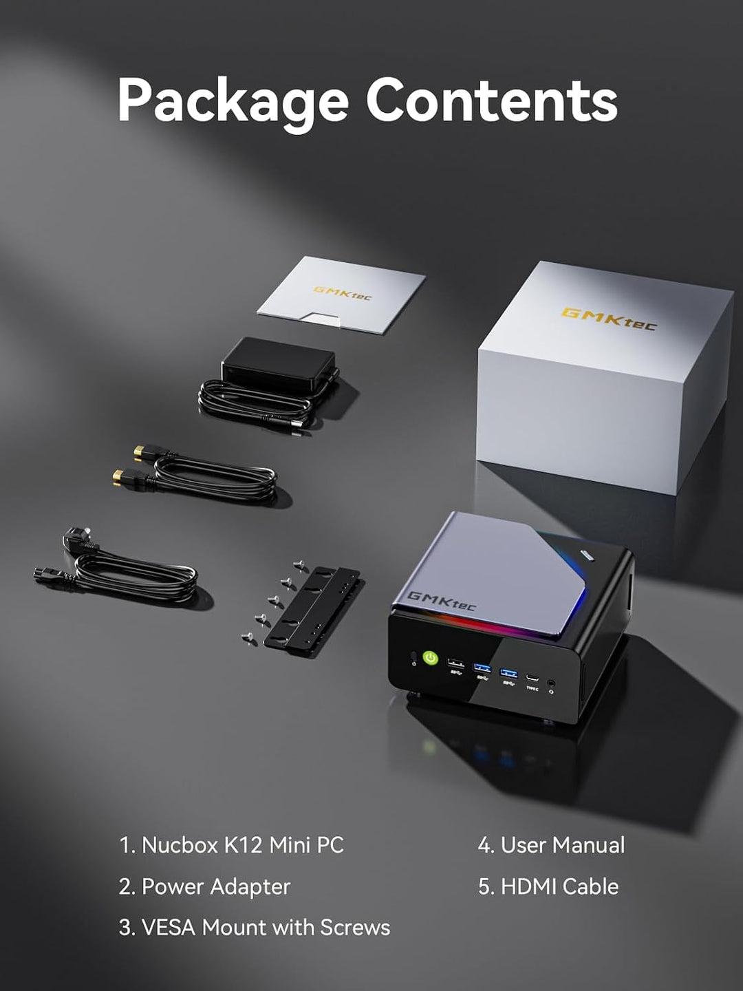 GMKtec Mini-PC 5825U, M5 Plus Dual LAN 2.5G Desktop-Computer Windows 11 Pro, AMD Ryzen 7 5825U (8 C/