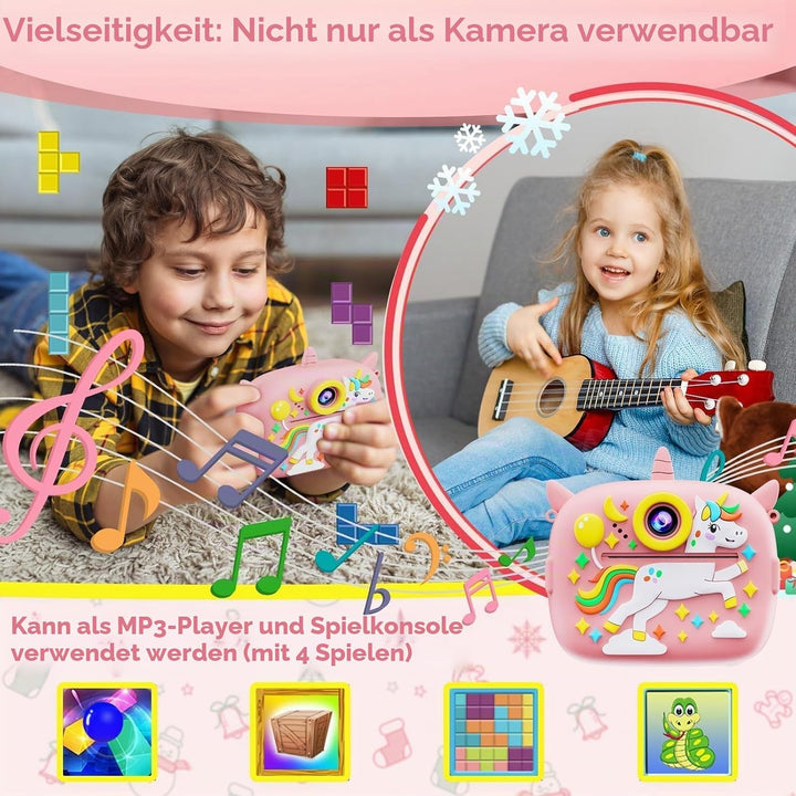 Kinderkamera Sofortbildkamera, 1080P HD Kinder Kamera mit 2,4"-Bildschirm &amp; 32G TF Karte Sofortbildk