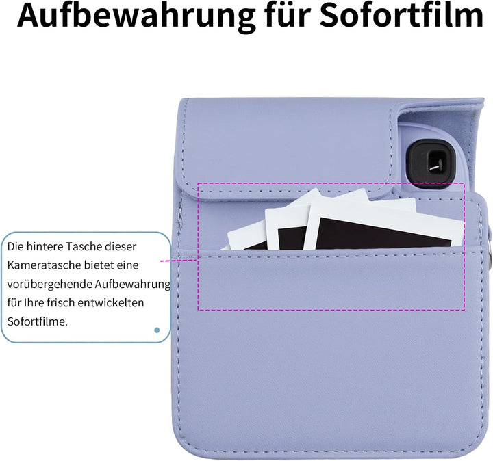 Hülle für Fujifilm Instax Mini 13 12 Sofortbildkameras, Blau, Blau