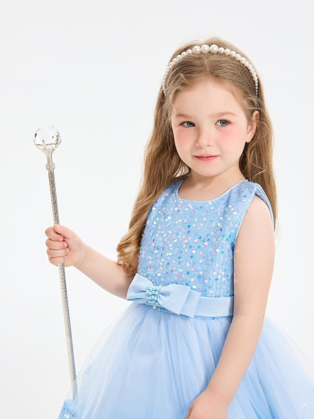 Miipat Baby Mädchen Kleid Prinzessin Tüll Pailletten Partykleid Ärmellos Tutu Blumenmädchenkleider f