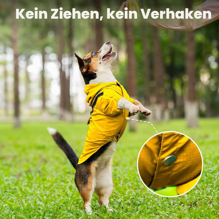 JoyDaog Premium-Hunde-Regenmantel mit Kapuze für extra kleine Hunde, Outdoor-Sport, wasserdichte Hun