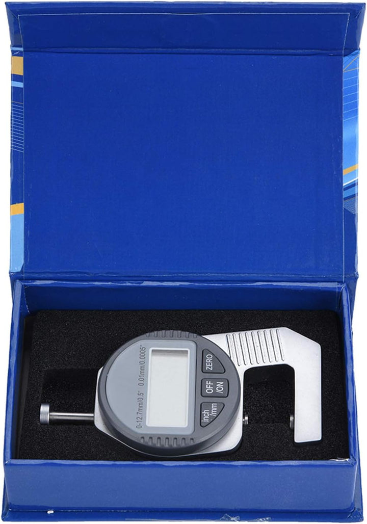 Dickenmessgerät, Digital Thickness Gauge Flat Measure Head Precise LCD Display Readout Percentage El