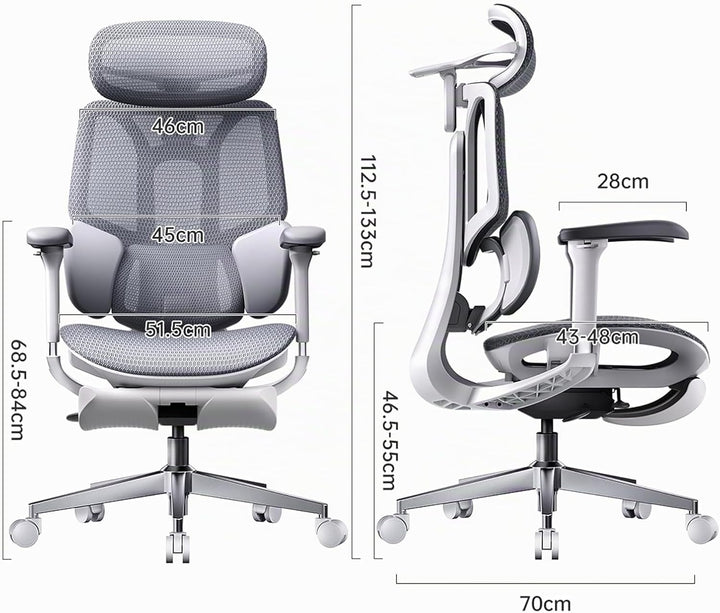 Hbada E3 Air 2026 Edition Ergonomischer Bürostuhl, 3-Zonen-Lordosenstütze, Comfy Home Office Chair m