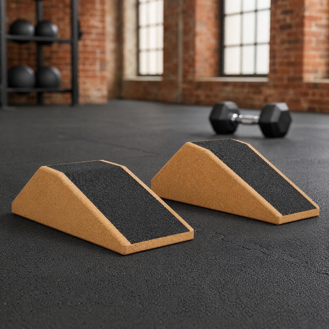 2er-Pack Kork-Kniebeugen-Keilblock, Squat Wedge, Kniebeugenkeil
