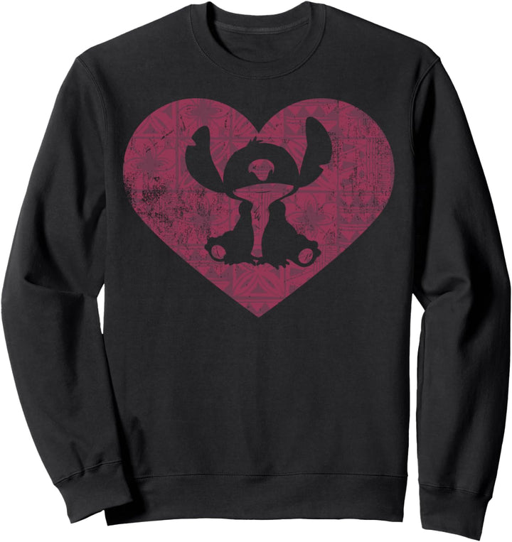 Disney Lilo &amp; Stitch Valentinstag Stitch Heart Silhouette Sweatshirt
