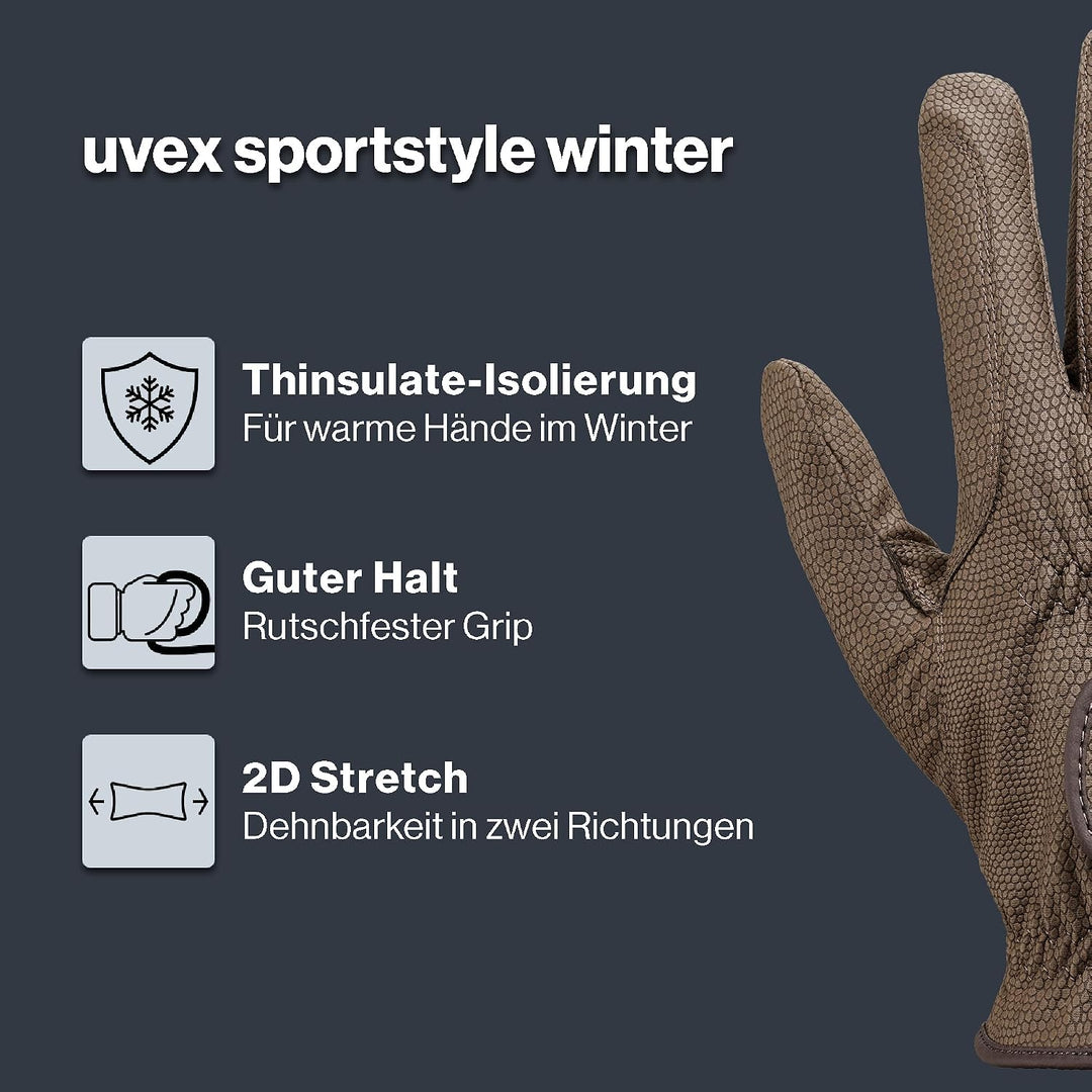 uvex sportstyle winter - dehnbarer Reithandschuh für Damen und Herren - exzellenter Grip &amp; strapazie
