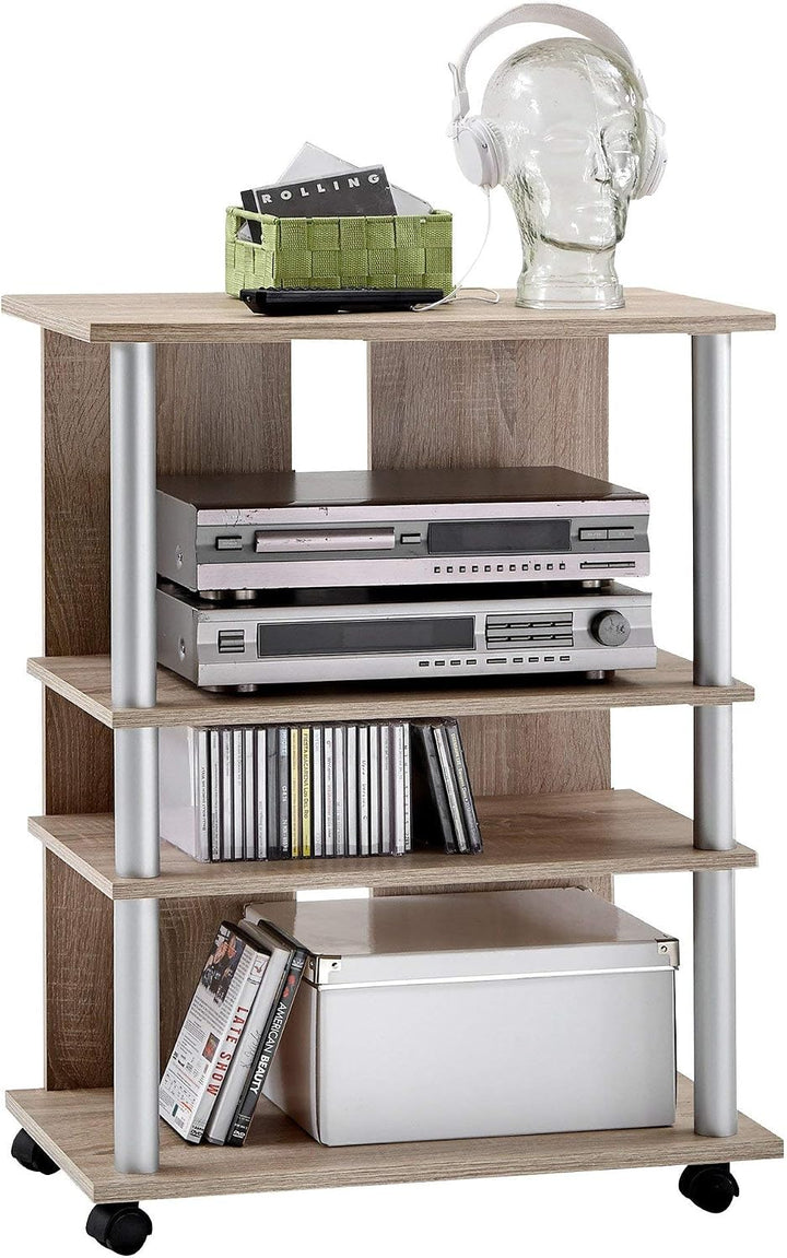 FMD Möbel 205-007 TV/Hifi-Regal Variant 7, 65 x 85 x 40 cm, eiche