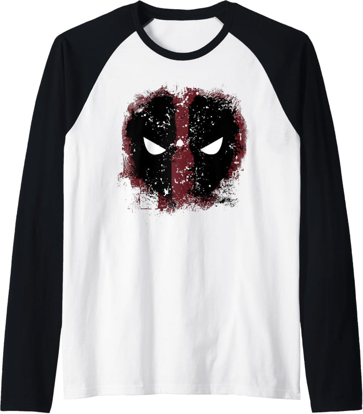 Marvel Deadpool Distorted Circle Logo Raglan