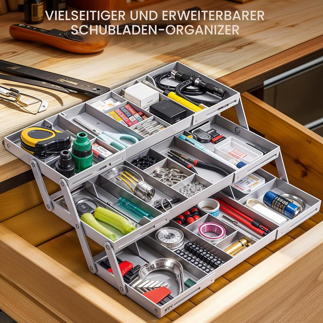 BELLE VOUS Erweiterbarer Schubladenorganizer - 3-stufiger Kommode Organizer für Make-up und Schmuck