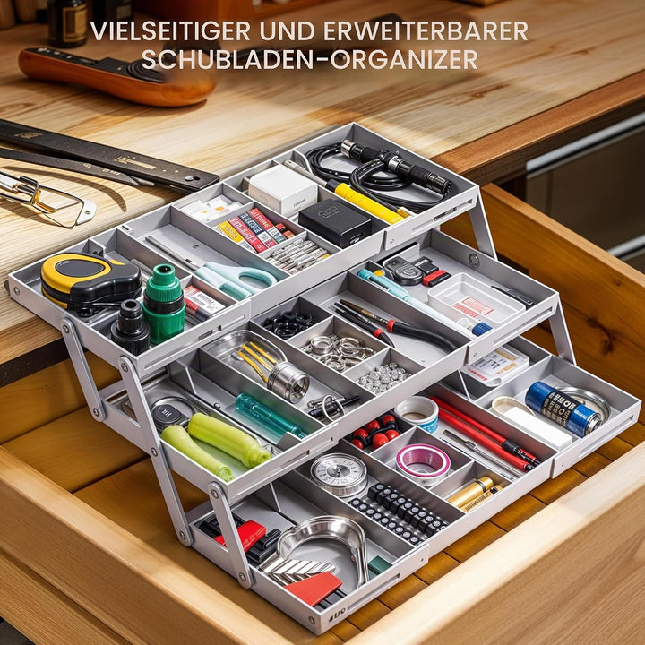BELLE VOUS Erweiterbarer Schubladenorganizer - 3-stufiger Kommode Organizer für Make-up und Schmuck