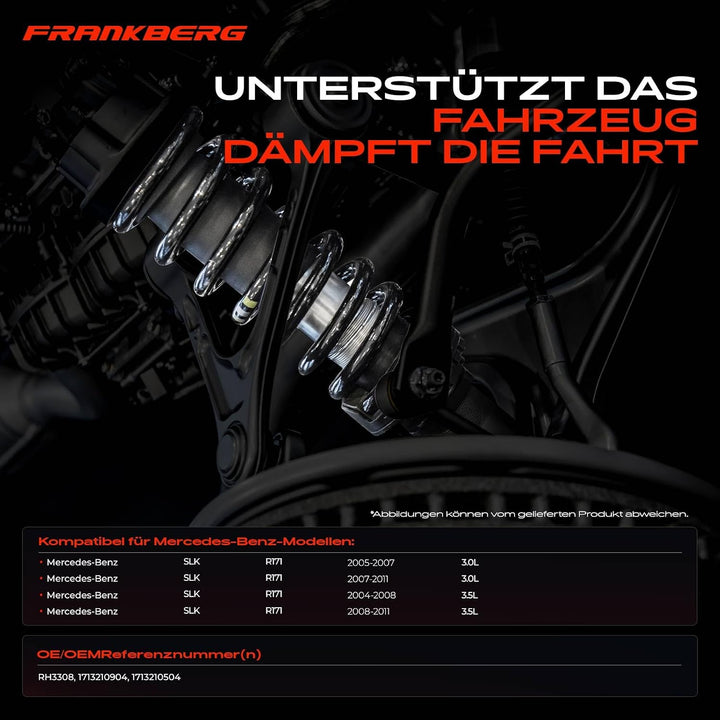 Frankberg 2x Federn Fahrwerksfeder Vorderachse Kompatibel mit SLK R171 280 3.0L 2005-2011 SLK R171 3