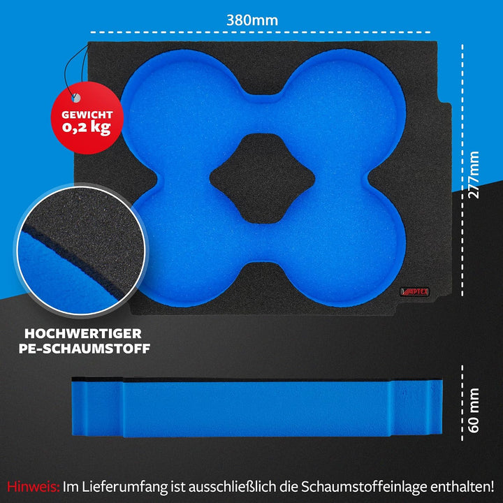 APTEX Schaumeinlage für Trennscheiben und Schleifscheiben – Polstereinlage &amp; Schaumstoffpolsterung f