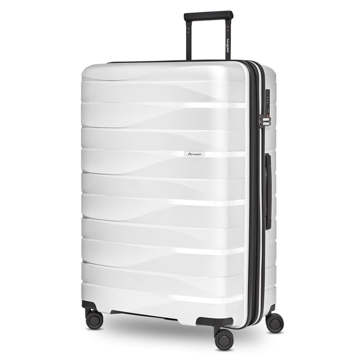 Hartschalenkoffer XL Reisekoffer leicht 77 cm Ice White Metallic L, Ice White Metallic L