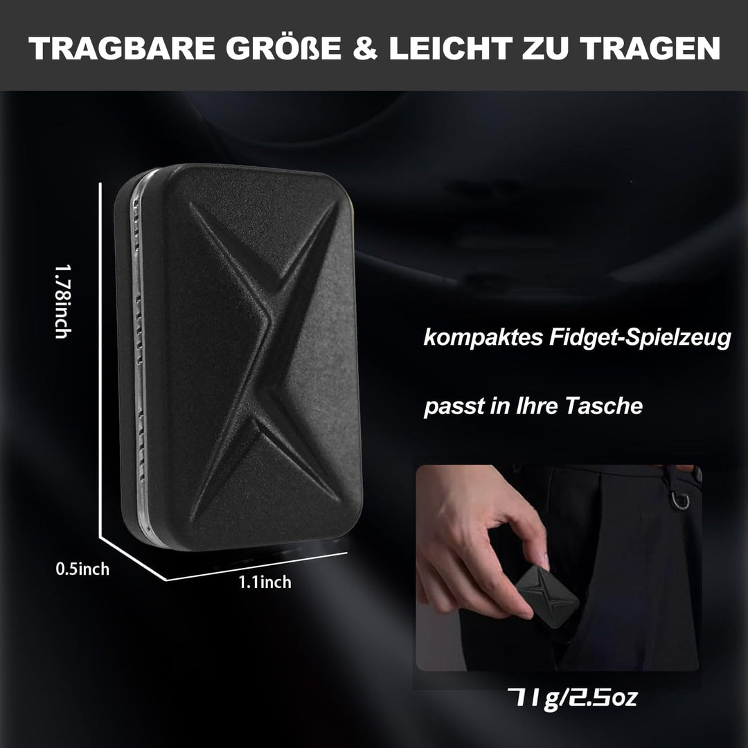 Vitoki Metall-Fidget-Slider für Erwachsene, magnetisches Fidget-Spielzeug mit All-Slide zur Linderun