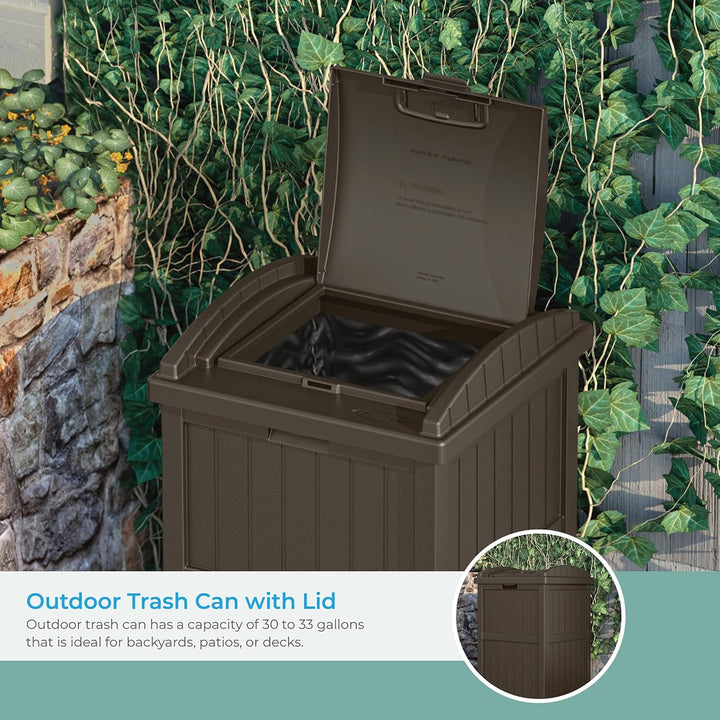 Suncast Outdoor Trash Hideaway Schwarz, Schwarz