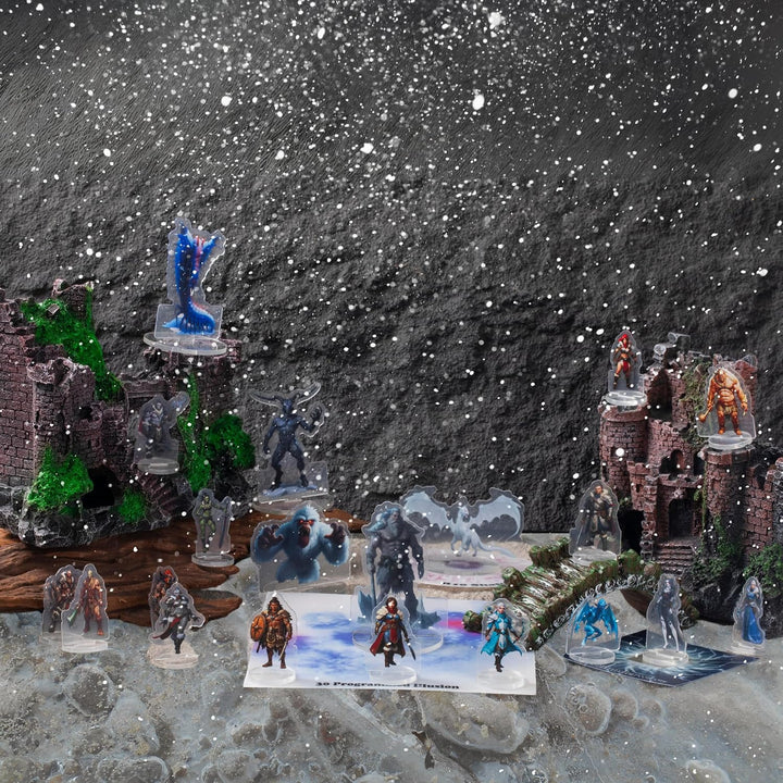 DND Miniatures Bulk Arktisches Thema Dungeons and Dragons Starter Set 2D Figuren D&amp;D 5E Terrain Mini