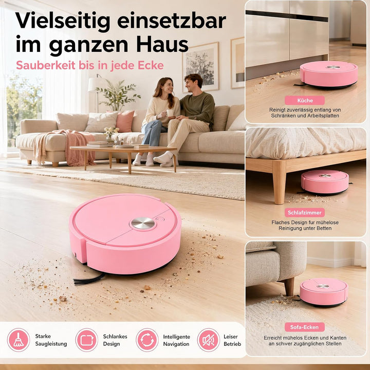 Yizemay Mini Saugroboter, Kleiner Automatischer Staubsaugerrobote, C
