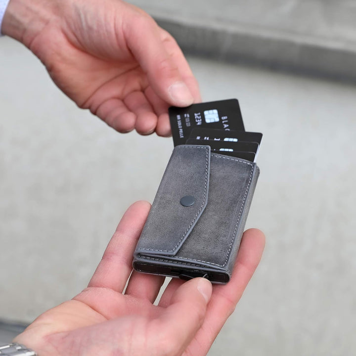 Solo Pelle Kartenetui | Kreditkartenetui | Leder Geldbörse Slim Wallet Portmonee | Geldbeutel mit RF