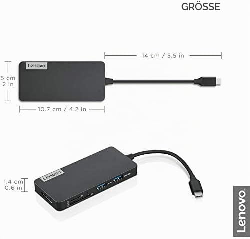 Lenovo USB-C 7-in-1 Hub, Schwarz Single, Single