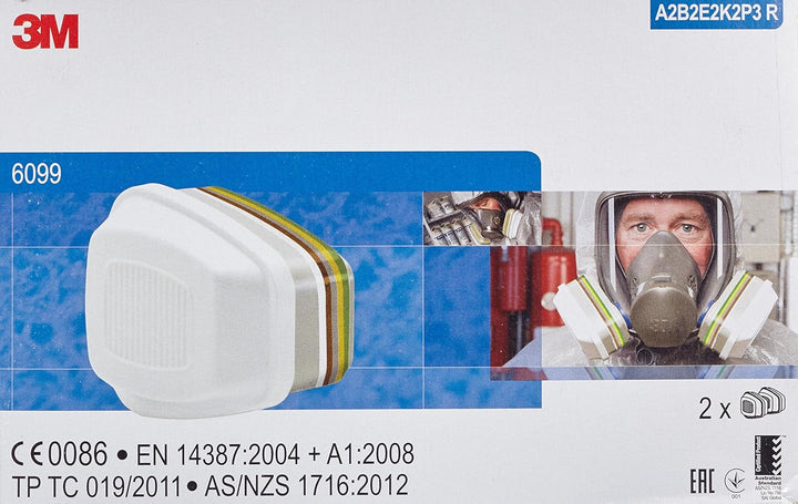 3M 6099 Gase Dämpfe und Partikel Kombinationsfilter mit Bajonettanschluss ABEK2P3R Filter (4-er Pack
